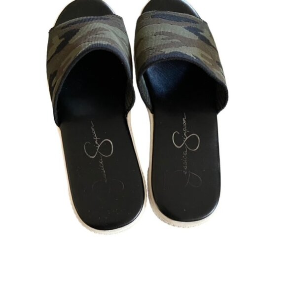 Jessica Simpson Ezira Camo Open Toe Flatform Sandal 6.5 - Picture 4 of 7